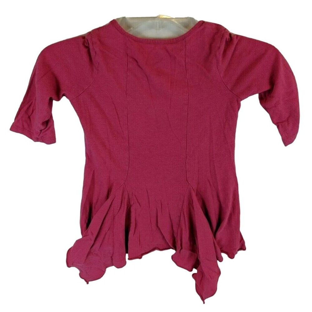 Total Gold Pink Size Small 6/7 Cotton Blend Bow Top/shirt 36e - Picture 4 of 7